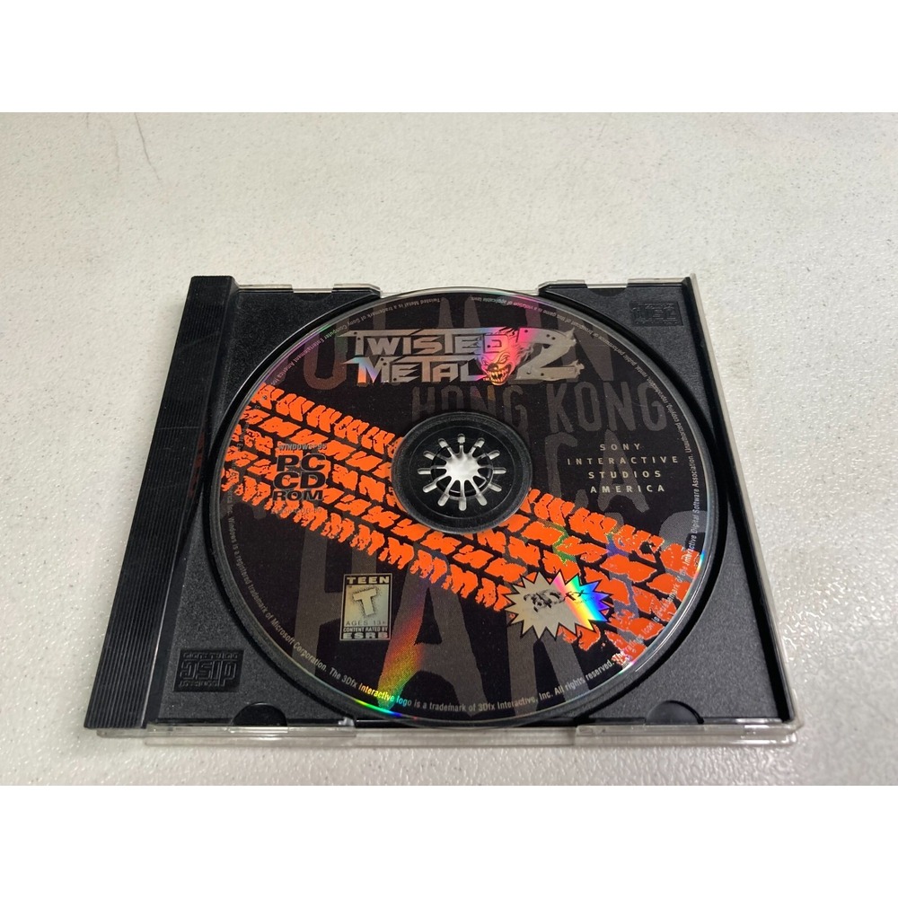 Twisted Metal 2 PC CD ROM 1997 Windows 95 Sony Interactive Tested Rare HTF